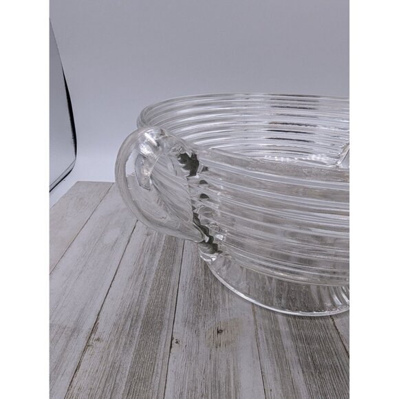 Manhattan Park Avenue 9” Large Footed Fruit Serving Service Bowl Anchor Hocking - Picture 4 of 7